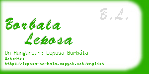 borbala leposa business card